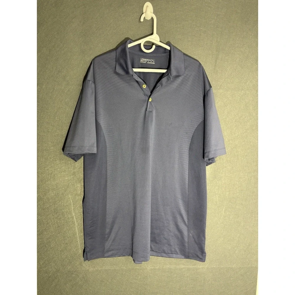 Nike Golf Dri-Fit Polo Shirt Men's XL Blue Performance Activewear - Picture 13 of 16